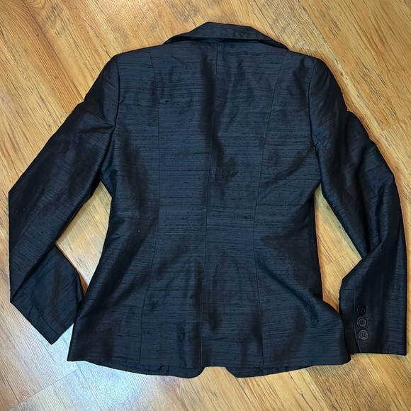 Saks Fifth Ave Folio Blazer Jacket Black Womens Sz6 - Picture 2 of 7